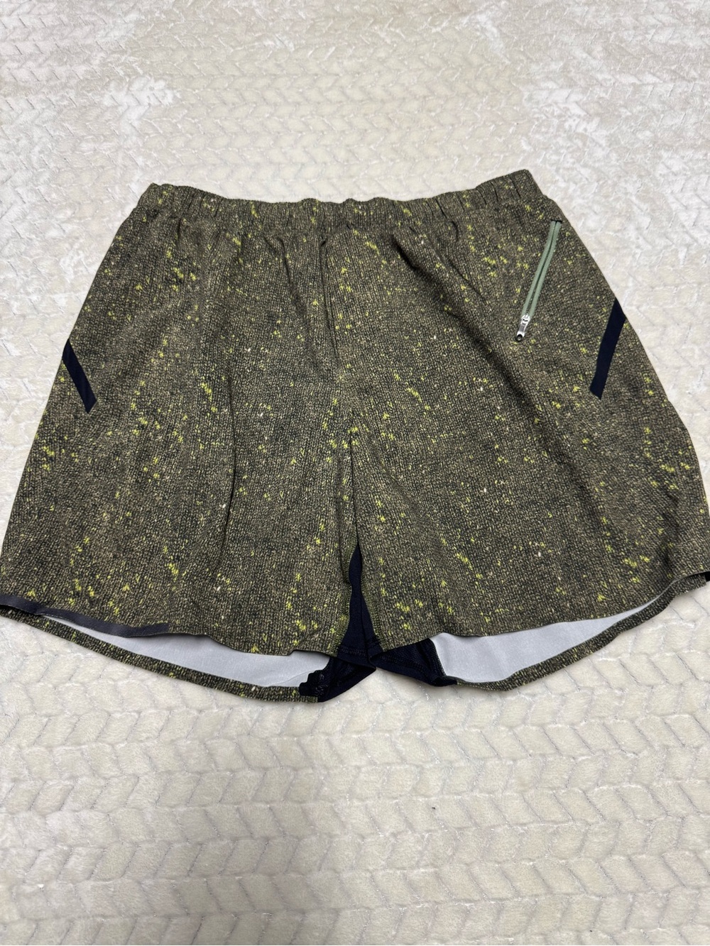 Lululemon Surge Lined Shorts 6"
Speckled Green Men's S Stretch Waist
Zip Pockets - Picture 1 of 10